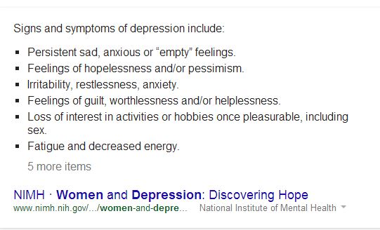 depression signs